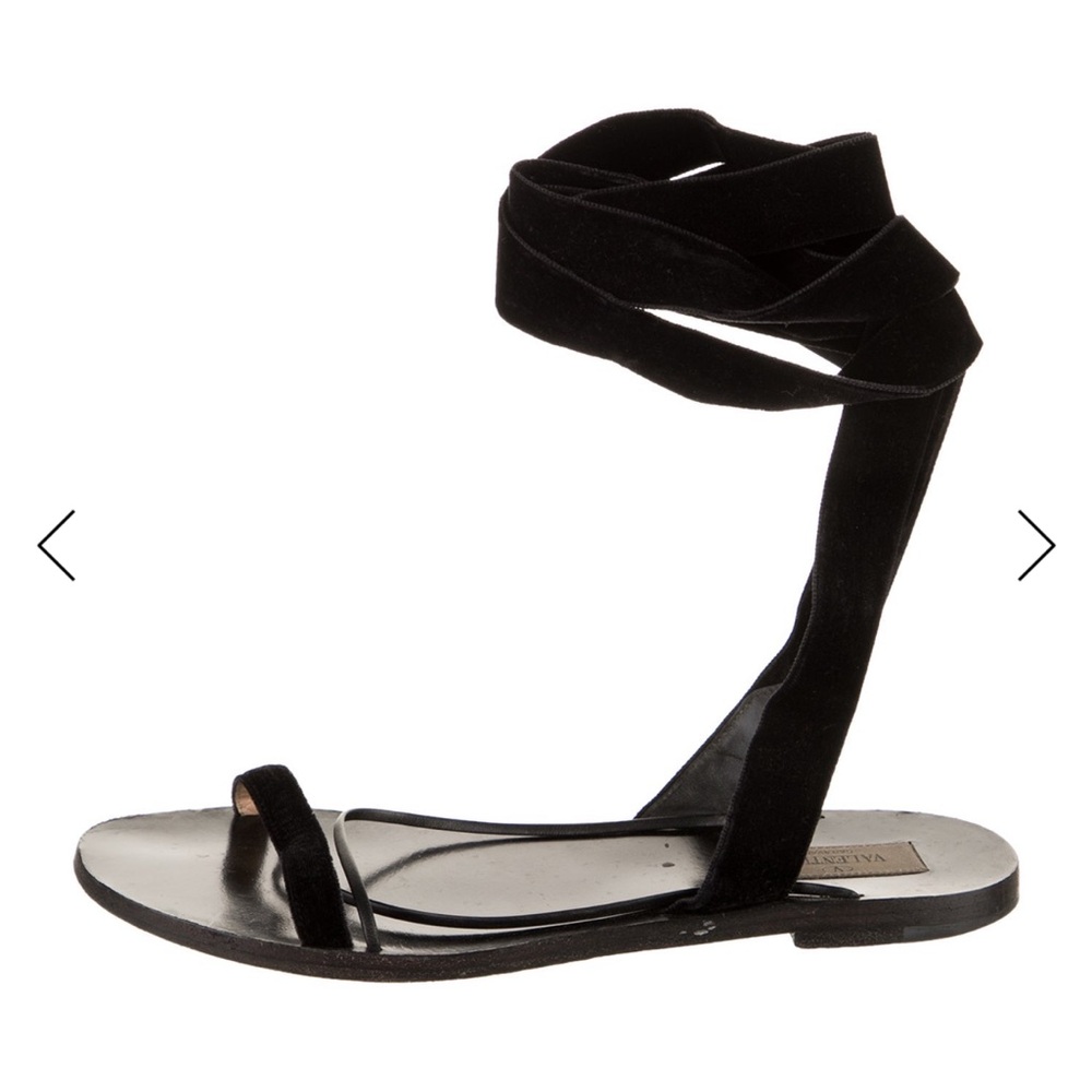 Valentino Black Strappy Sandals